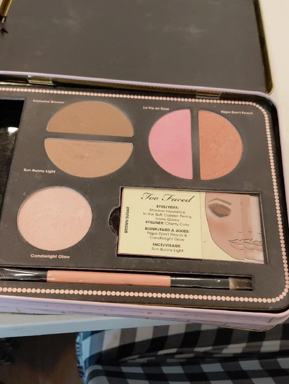 Too Faced Pink and Gold Complete Makeup Tin.....NEW